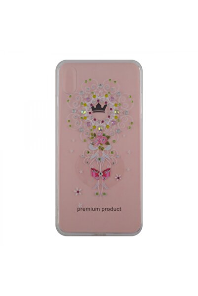 Nettech İphone Xs Max Uyumlu Taşlı Seri Arka Koruma Kılıf - Şeffaf