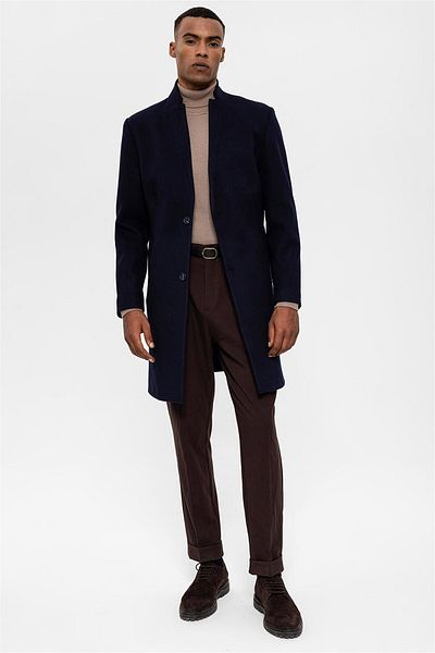 Antioch Navy Blue Judge Collar Men's Coat