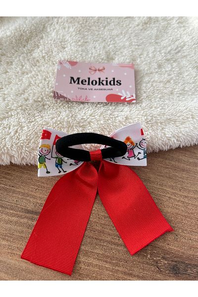 Melo Еластична панделка с катарама с деца и знаме, 2 броя