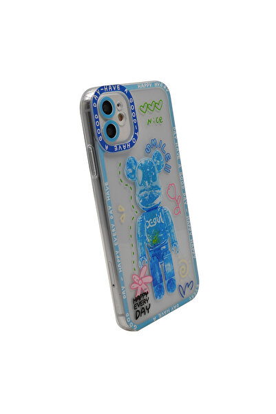 Nettech iPhone 11 Compatible Crystal Carachter Series Back Protection Case - Blue