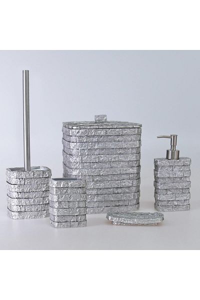 By Selim Stone Silver Bath Set