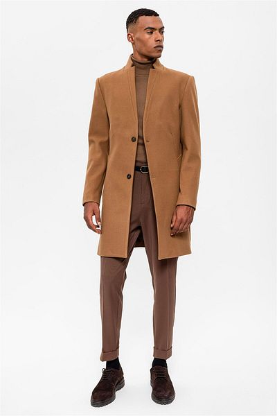 Antioch Camel Judge Collar Men's Coat