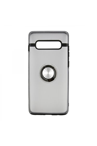 Nettech Samsung Galaxy S10 Plus Uyumlu Armour Yüzüklü Seri Arka Koruma Kılıf - Gri