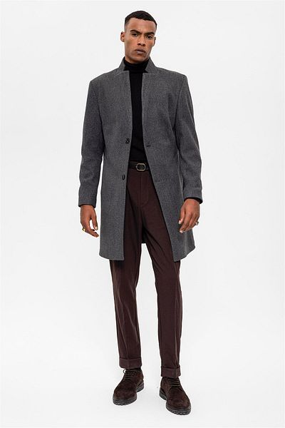 Antioch Anthracite Judge Collar Men's Coat