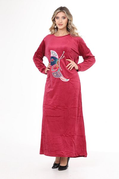 mervemoda ROCHIE DE CATIF DE DAMĂ MÂNECĂ LUNGĂ