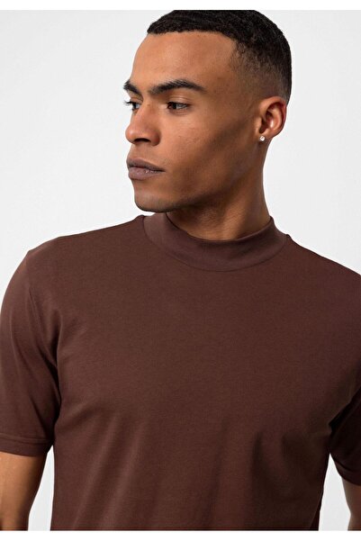 Antioch Kahve Slim Fit Basic T-Shirt