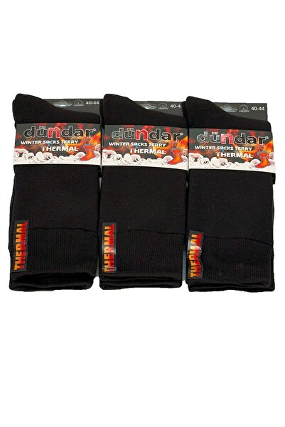 REMSA Мъжки зимни термо чорапи - 40-44, пакет от 3, черни DNDR-03