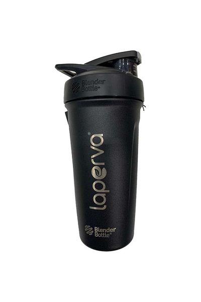 Laperva Blender Bottle Stainless Steel Shaker, Black