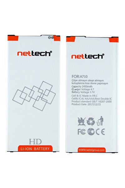 Nettech Teknonet Samsung Galaxy A710 A7 2016 Uyumlu Nettech 2900 MAh Batarya