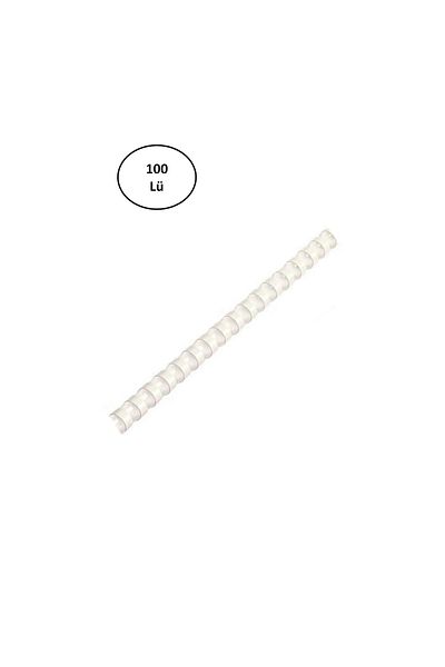 EGATOPTAN 6 Mm White Mas Plastic Spiral - 100 Pieces