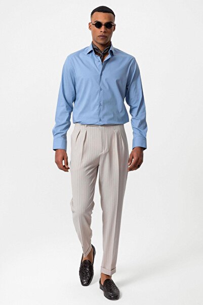 Antioch Mavi Slim Fit Klasik Erkek Gömlek