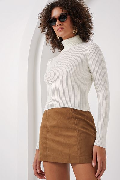 Bigdart 15896 Rollkragenpullover – Weiß