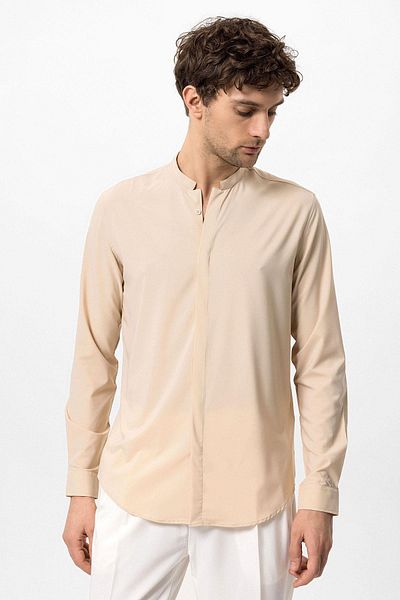 Antioch Beige Men's Long Sleeve Shirt