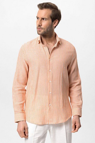 Antioch Orange Striped Men's Shirt