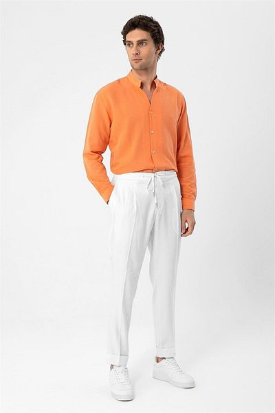 Antioch Salmon Judge Collar Long Sleeve Men's Shirt