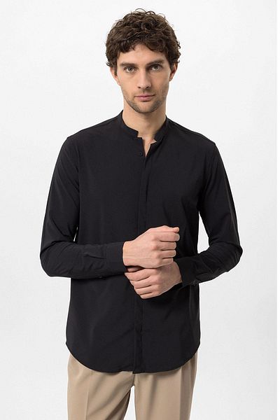 Antioch Black Men's Long Sleeve Shirt
