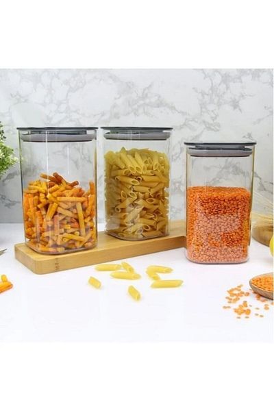 Viyalente 3-pack 1.1 Lt. Square Food Container Set
