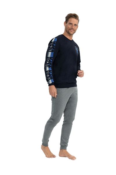 U.S. Polo Assn. Ανδρική φόρμα φόρμας 18820 Navy Blue με μακριά μανίκια με στρογγυλή λαιμόκοψη με δύο κλωστές