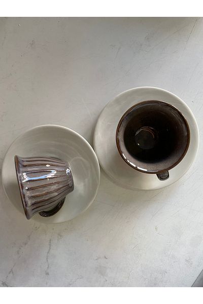 arte rossa Porcelain Turkish Coffee Set for 2 People - Cup Set