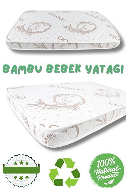 OMZ 1ADET Bebek Park Yatak Anne Yanı Bebek Yatağı Organik Sünger Bamboo Bebek...