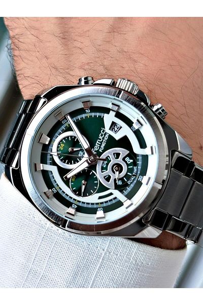 Ferrucci Smoked Color Steel Band Men's Wrist Watch 03273