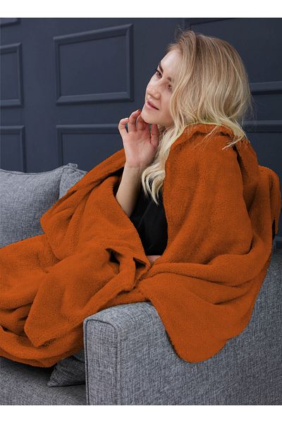 Mislina Home Pătură TV Wellsoft Deluxe - Gresie din lână de pluș 4 anotimpuri 100x150 cm