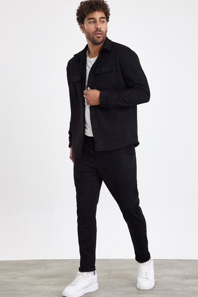 MADZEYMODA Новий сезон чоловічі штани і костюм Сорочка 2Li чорний костюм з салом Mz0802