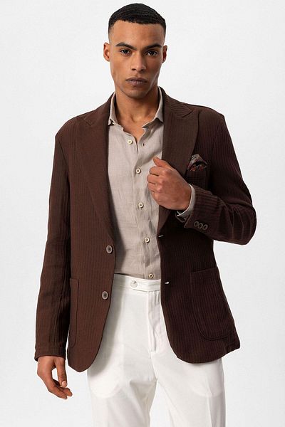 Antioch Men's Blazer Jacket - Coffee Bag, Pocket and Unlined