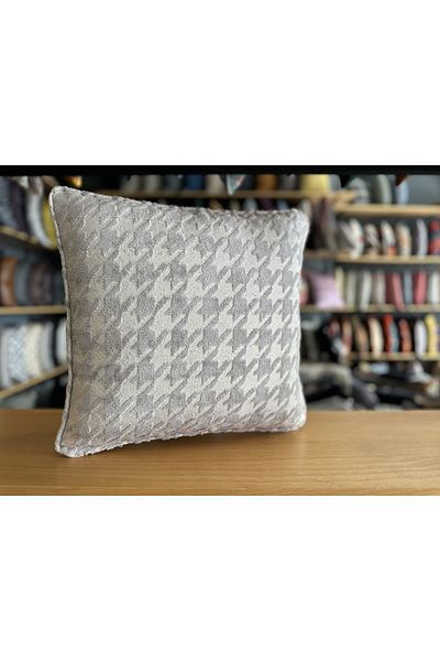 Fabricland Λινό υφαντό μεταβατικό αποκλειστικό τετράγωνο μαξιλαροθήκη (μοτίβο διπλής όψης)