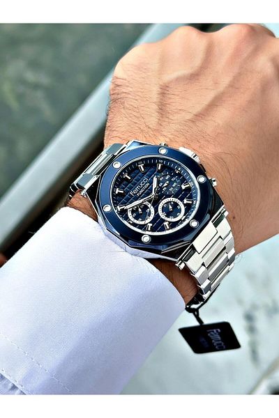 Ferrucci Silver Color Steel Cord Men's Wrist Watch 03366.02