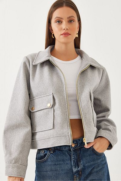 Bianco Lucci Dámská měkká bunda na zip 60451004