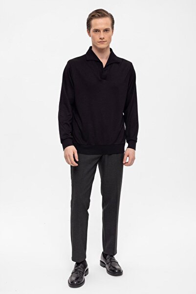 S13 Store Apaş Collar Regular Fit Long Sleeve Sweater