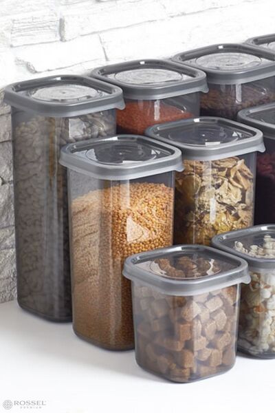 Rossel Premium Luxury Smoked 24-Piece Food Storage Container with Label Gift