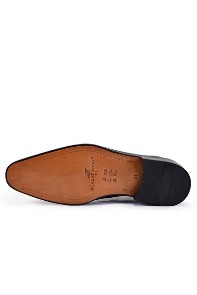 Nevzat Onay Lacivert Bağcıklı Kösele Erkek Klasik Ayakkabı