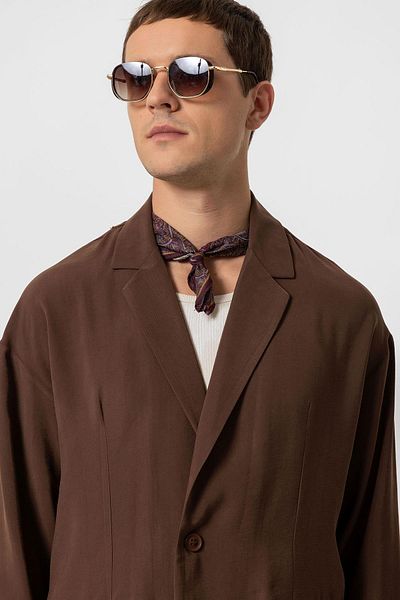 Antioch Brown Oversize Unlined Men's Blazer Jacket