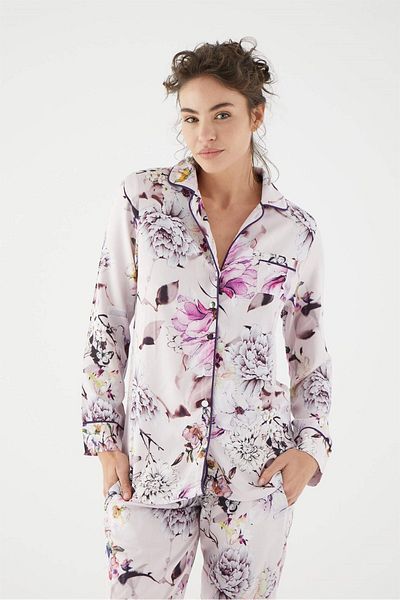 MONAMİSE Monamise Purple Long Sleeve Women's Pajama Set - 18401