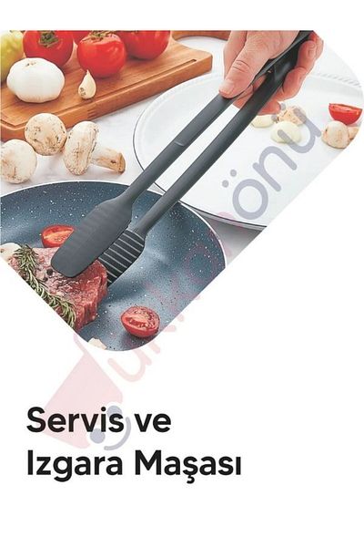 Viyalente Plastlife Fireproof and Non-Stick Silicone Barbecue Tongs - Kp-122