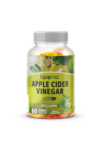 Laperva Apple Cider Vinegar Gummies, Apple, 60 Gummies