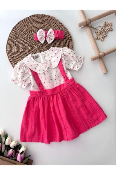 Minigimin Cicileri Rochie și bandană pentru fetiță de muselină pentru fetiță ...