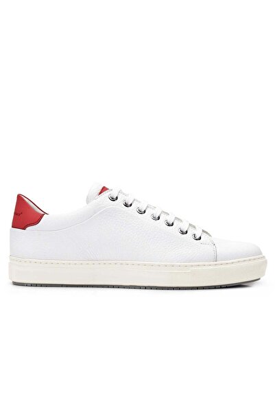 Nevzat Onay Beyaz Kırmızı Bağcıklı Erkek Sneaker Ayakkabı
