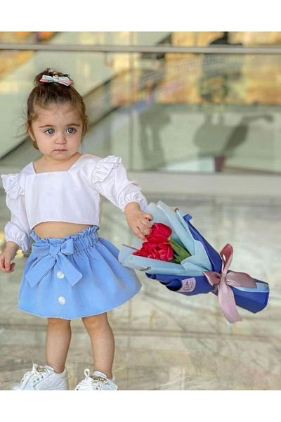 Minigimin Cicileri Costum albastru pentru copii - Festiv, Single Sale Fidir (Fata)