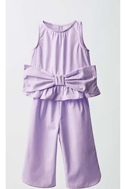 Minigimin Cicileri Lilac - Stilski set za devojčice Poplin, set od 2 komada z...