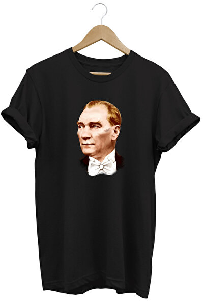 The Baski Ataturk Portrait 29 octombrie Imprimat 100% bumbac tricou negru pre...