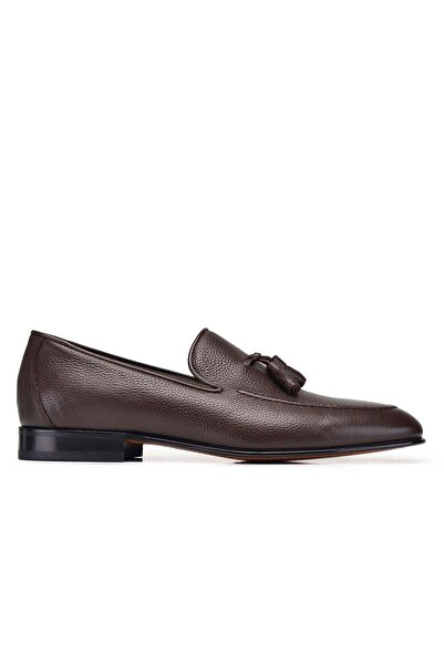 Nevzat Onay Kahverengi Klasik Kösele Erkek Loafer Ayakkabı