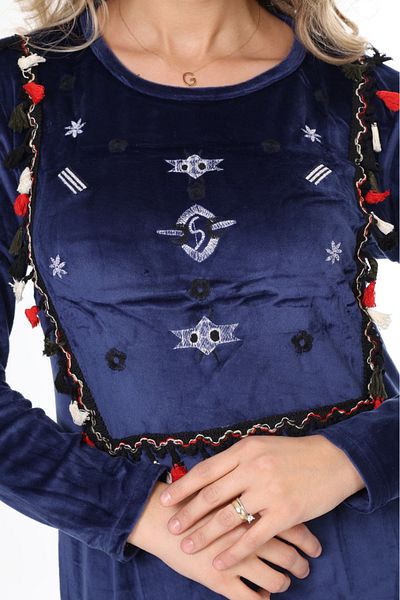 mervemoda ΓΥΝΑΙΚΕΙΟ ΜΑΚΡΙΜΑΝΙΚΟ ΒΕΛΟΥΔΙ ΦΟΡΕΜΑ