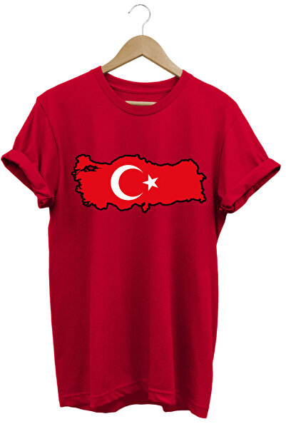 The Baski 29. oktobar Turska mapa Štampano 100% pamuk Premium crvena majica