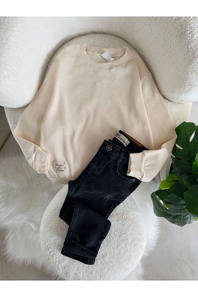 Minigimin Cicileri Φούτερ για αγόρι - My Little's Ciclets, Crew Neck, Μακρύ μανίκι, Κρέμα