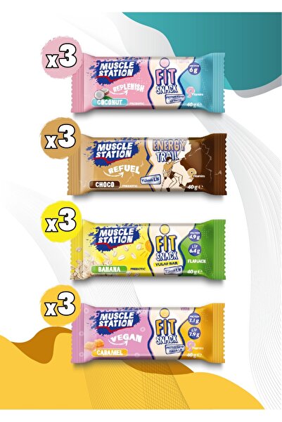 Muscle Station Musclestation Fitsnack 12li karısık kutu