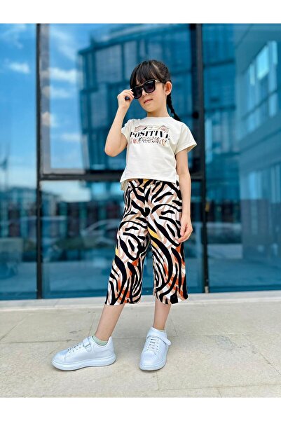 Minigimin Cicileri Pozitivno Štampano Set za devojčicu sa Viskoza zebrastim u...