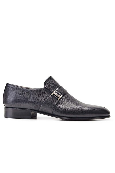 Nevzat Onay Siyah Klasik Loafer Kösele Erkek Ayakkabı -11889-